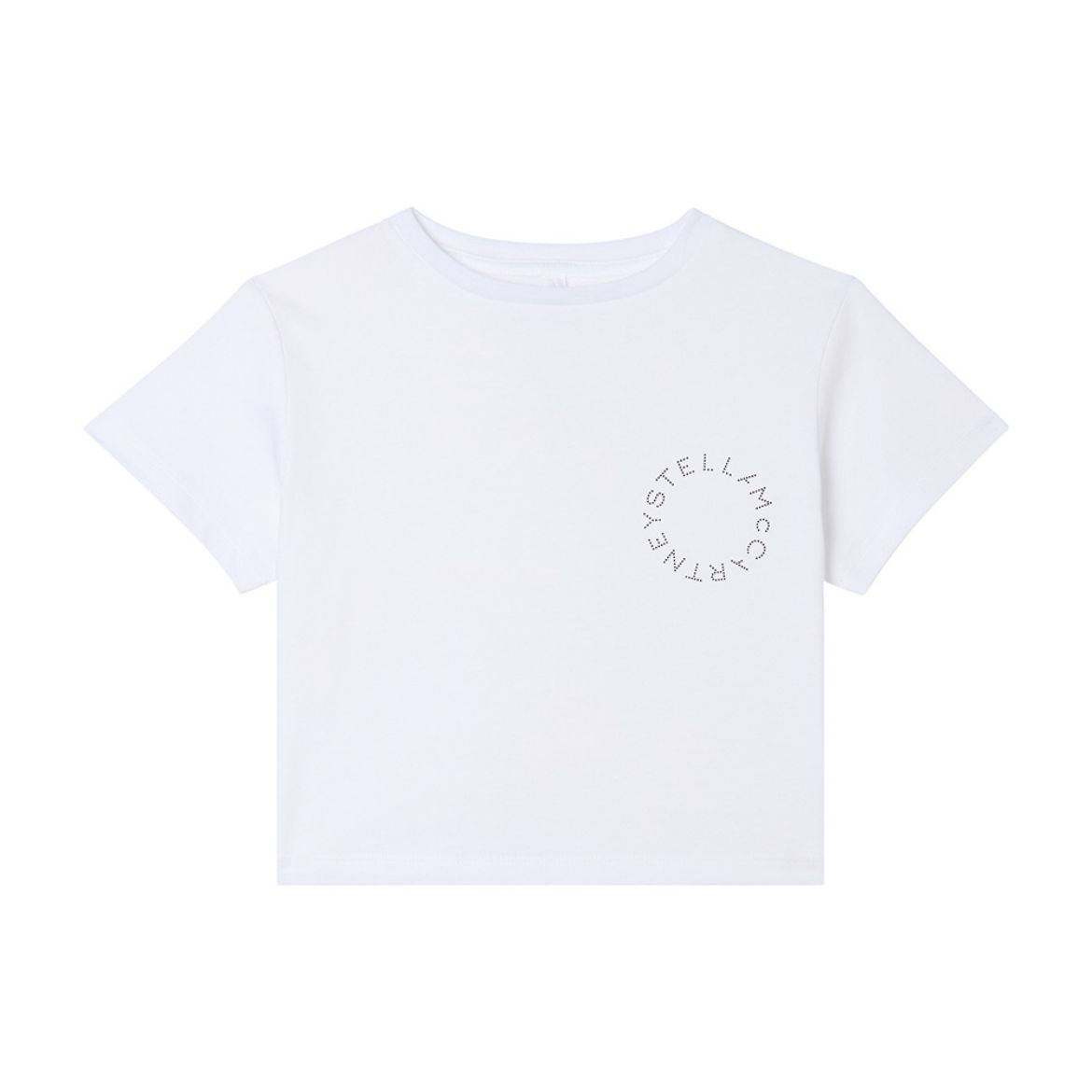 Picture of Stella Mc Cartney Girls White Crop T-Shirt