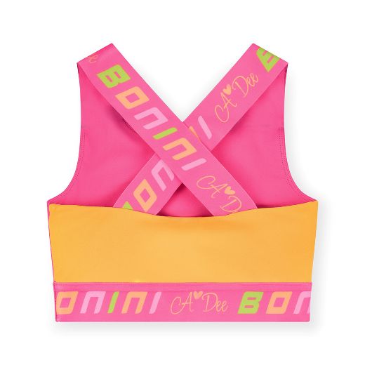 Picture of Bonini Pink Colour Block Crop Top