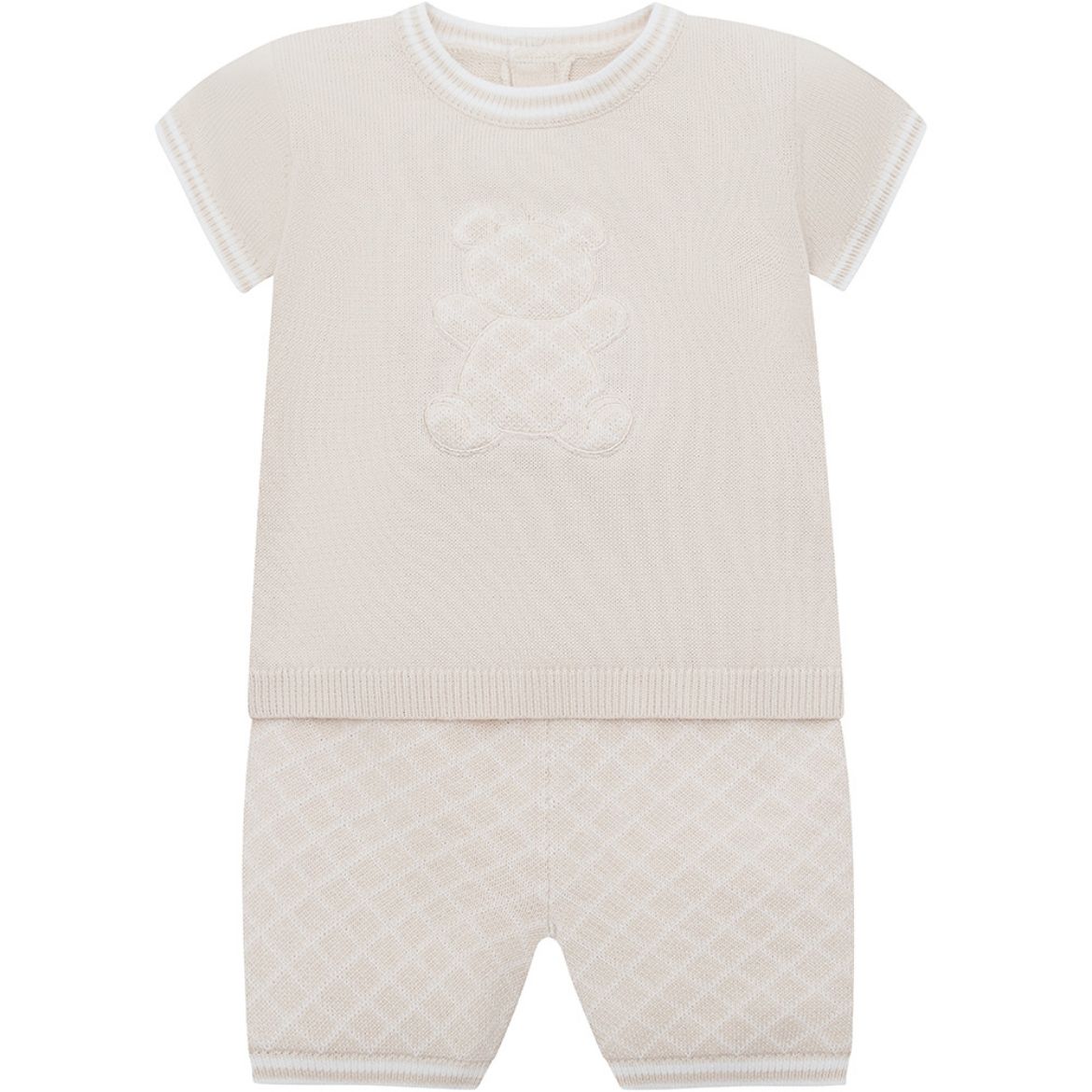Picture of Emile Et Rose Boys Beige Lennox Knitted 2 Piece Set