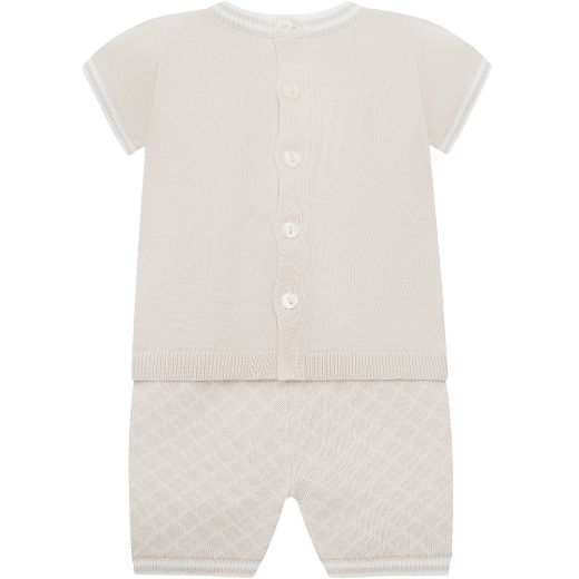 Picture of Emile Et Rose Boys Beige Lennox Knitted 2 Piece Set
