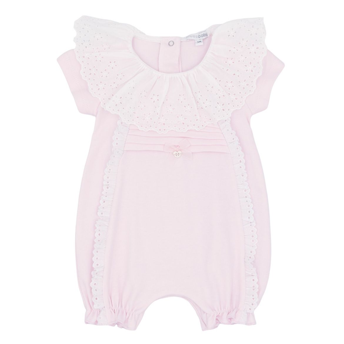 Picture of Blues Baby Pink Romper with Lace Detail
