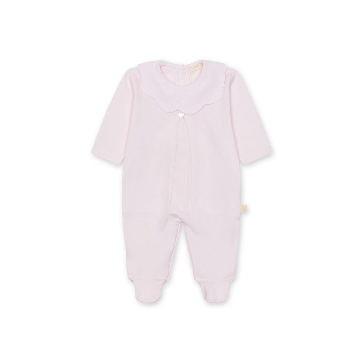 Picture of Baby Gi Pink Scalloped Cotton Babygrow