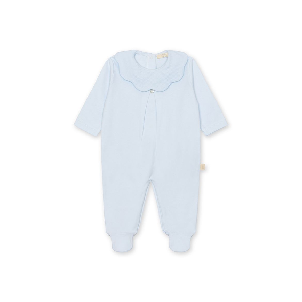 Picture of Baby Gi Blue Scalloped Cotton Babygrow