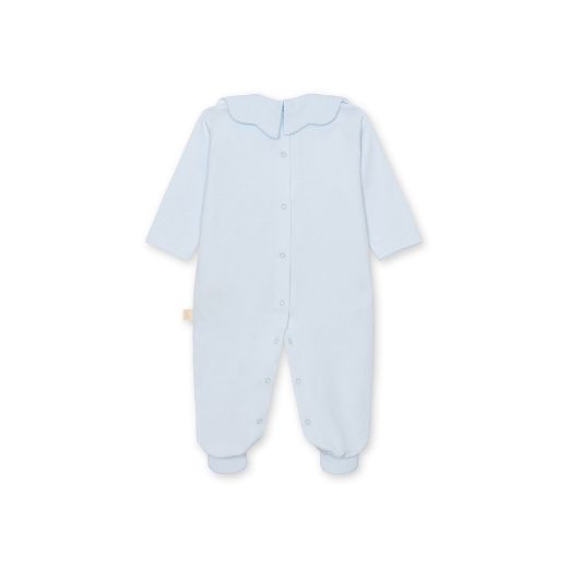 Picture of Baby Gi Blue Scalloped Cotton Babygrow