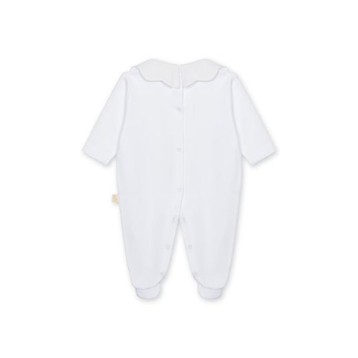 Picture of Baby Gi White Scalloped Cotton Babygrow
