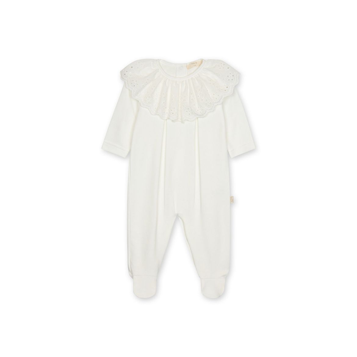 Picture of Baby Gi White Broderie Anglaise Babygrow