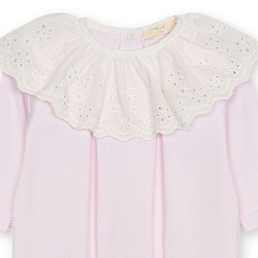 Picture of Baby Gi Pink Broderie Anglaise Babygrow
