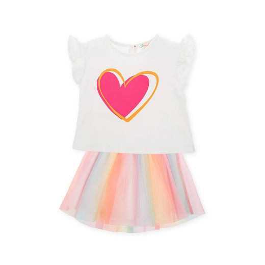 Picture of Agatha Ruiz De La Prada Heart Top & Stripe Skirt Set
