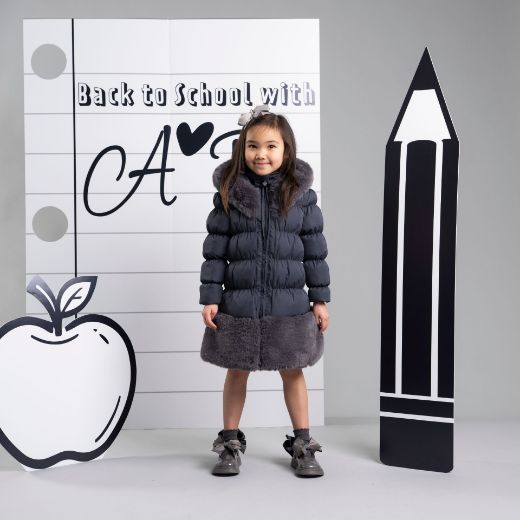 Picture of A Dee Rhea Dark Grey Long Jacket