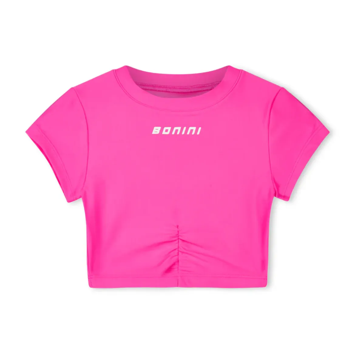 Picture of Bonini Hot Pink Short Sleeve Crop Top