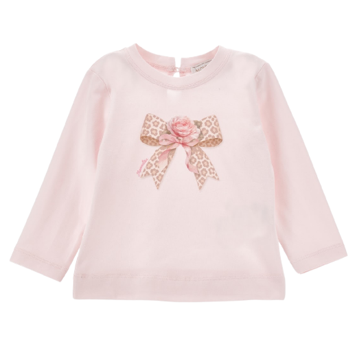 Picture of Monnalisa Pink Bow Top And Skirt Set