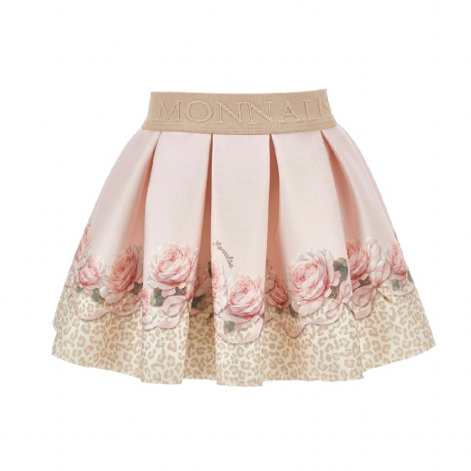 Picture of Monnalisa Pink Bow Top And Skirt Set