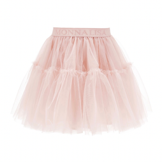 Picture of Monnalisa Pink 3 Piece Tulle Skirt Set