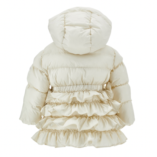 Picture of Monnalisa Cream Coat With Frills