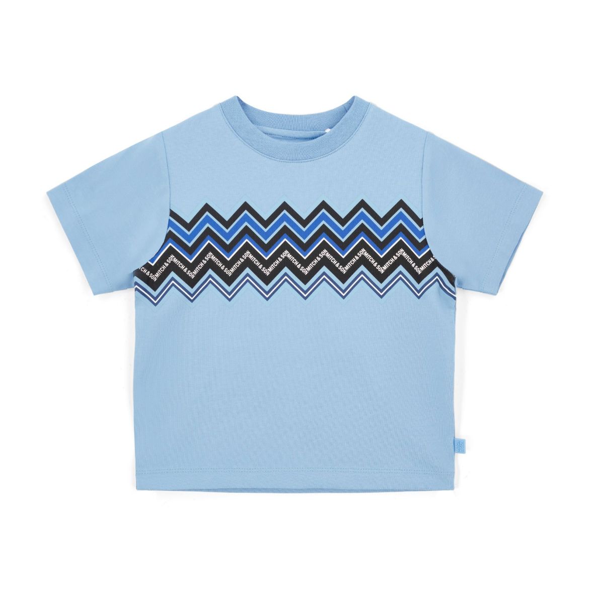 Picture of Mitch & Son Wallace Blue Zig Zag Print Tshirt