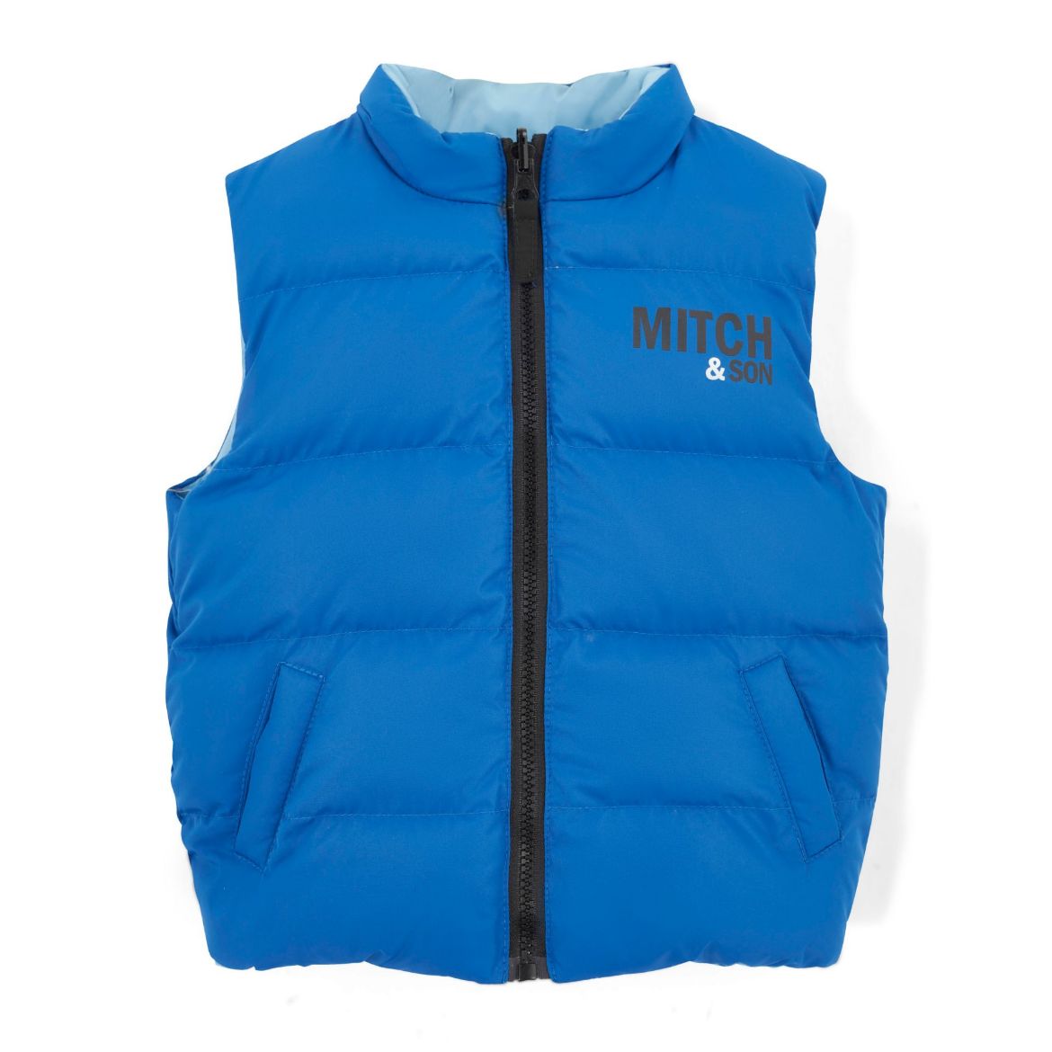 Picture of Mitch & son Wesley Royal Blue Reversible Gilet