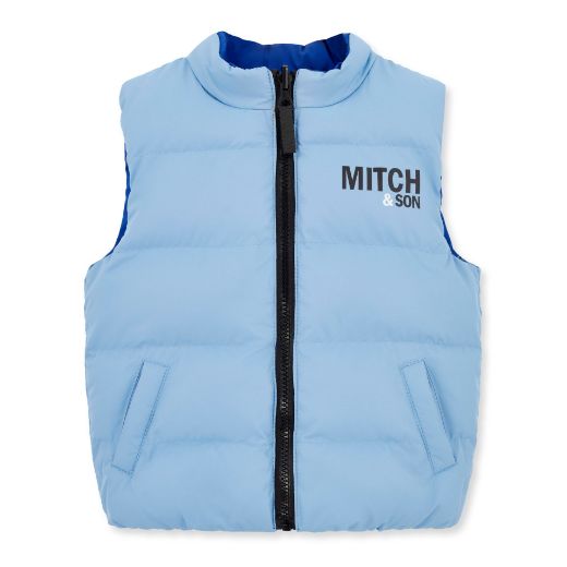 Picture of Mitch & son Wesley Royal Blue Reversible Gilet