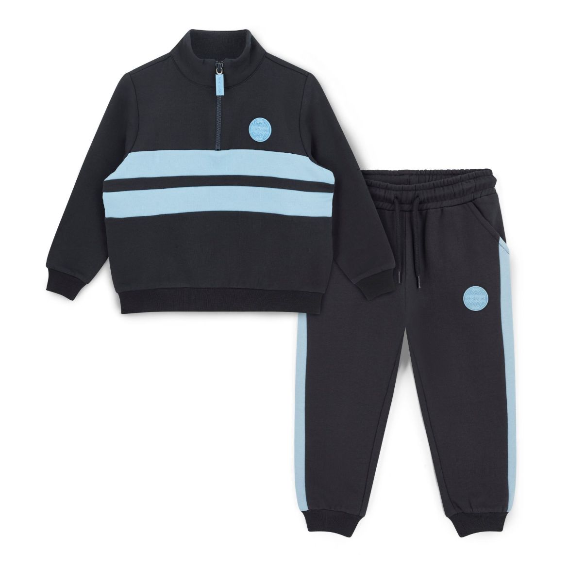 Picture of Mitch & Son Walker Black Quarter Zip Tracksuit