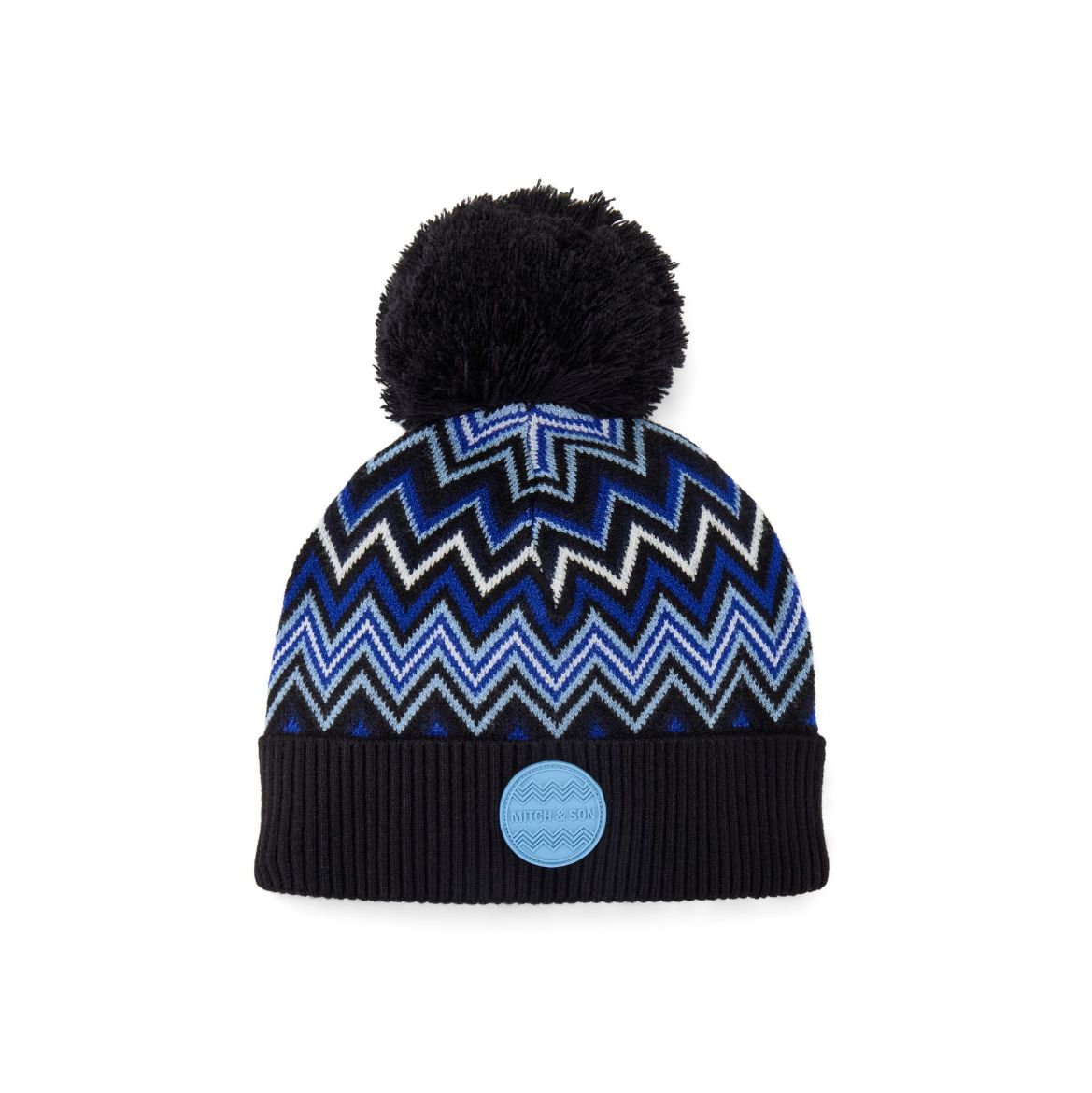 Picture of Mitch & Son Wren Black ZigZag Knitted Hat