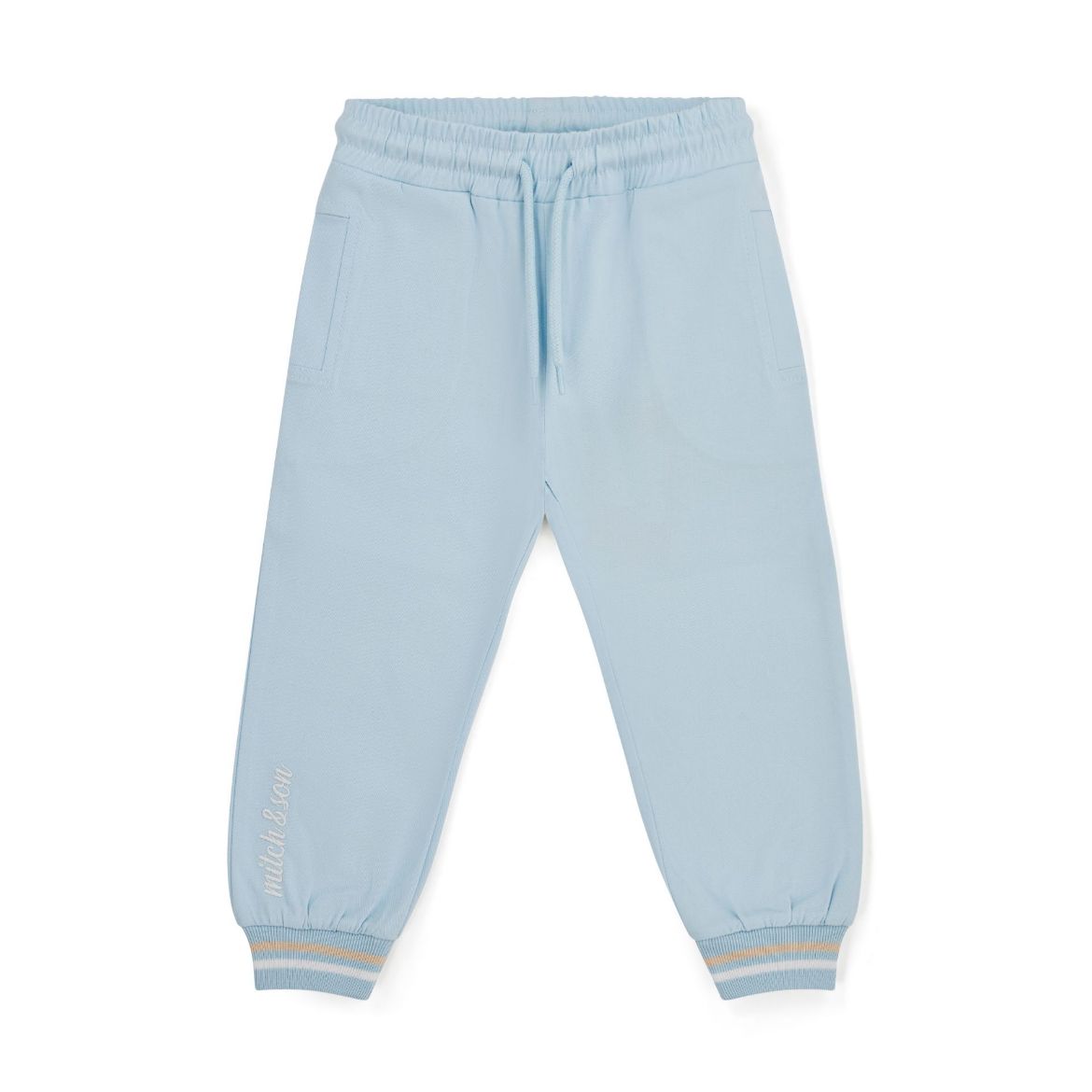 Picture of Mitch & Son Sullivan Sky Blue Twill Elasticated Trousers