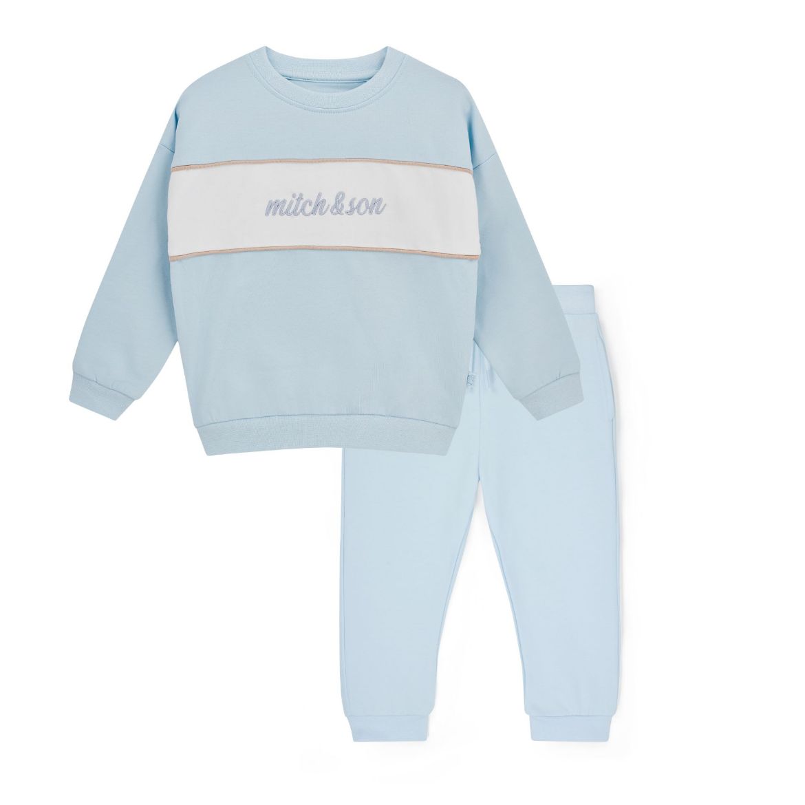 Picture of Mitch & Son Sean Sky Blue Crewneck Tracksuit