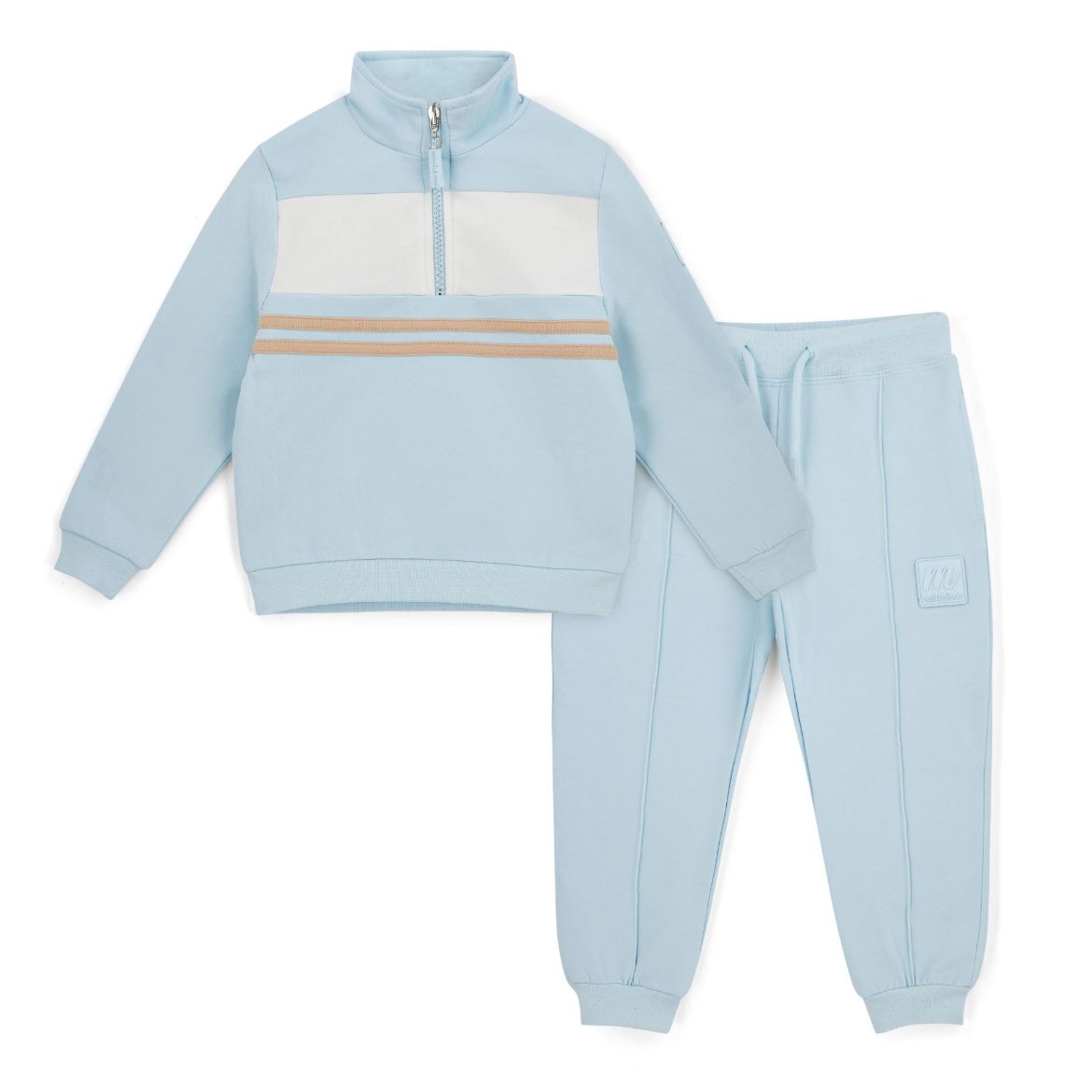 Picture of Mitch & Son Samson Sky Blue Quarter Zip Tracksuit