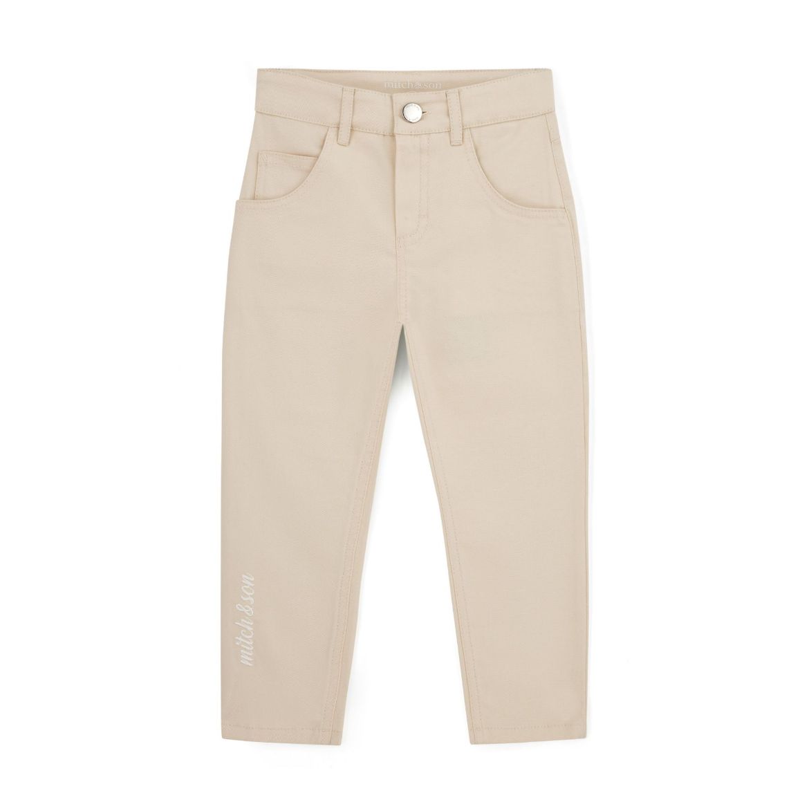 Picture of Mitch & Son Silas Beige Twill Trousers