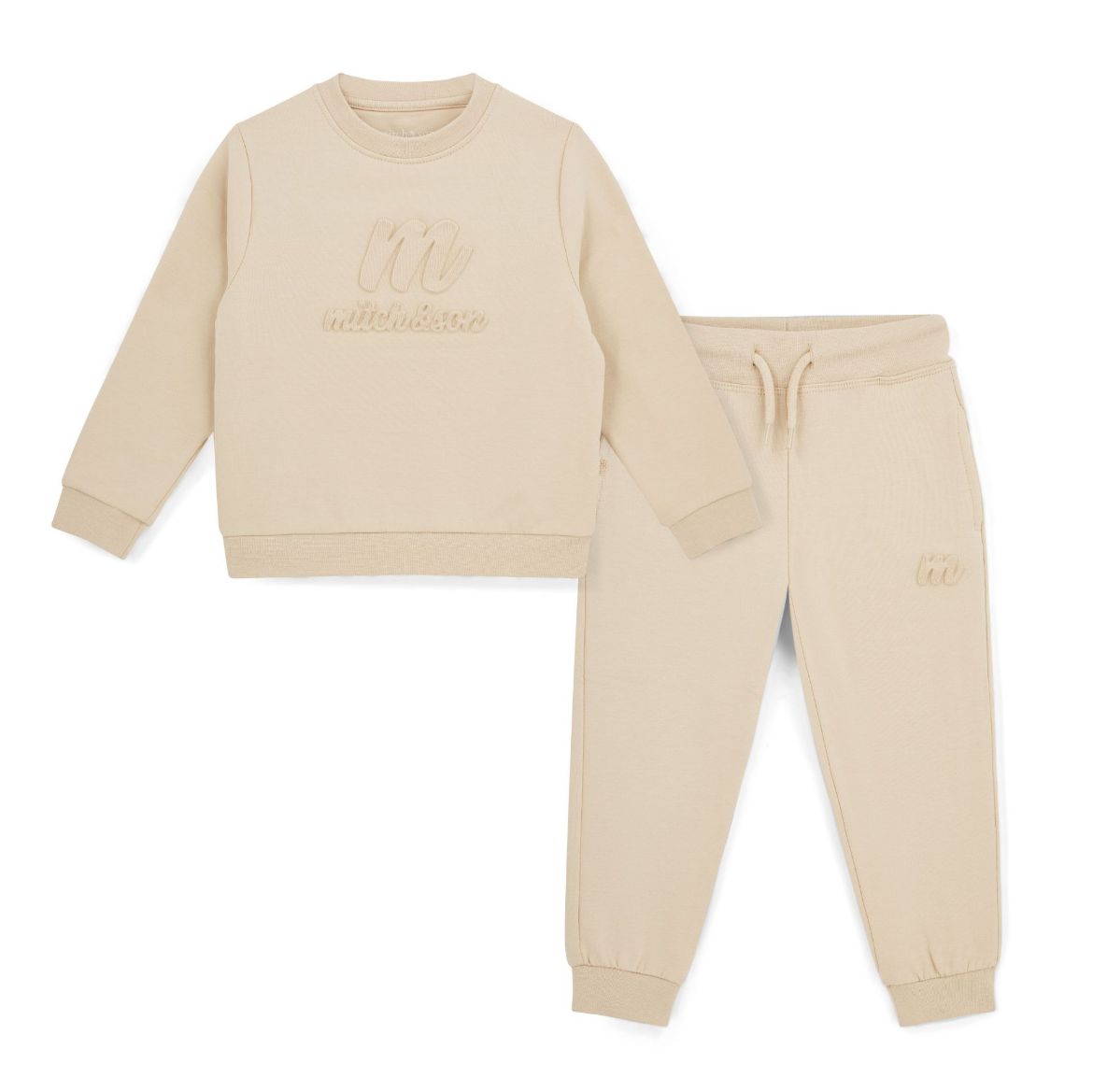 Picture of Mitch & Son Seth Beige Crewneck Tracksuit