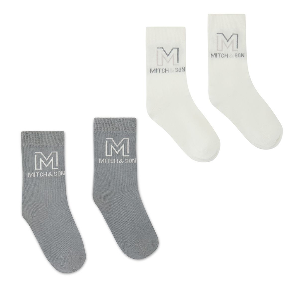 Picture of Mitch & Son Toland White 2 Pack Socks