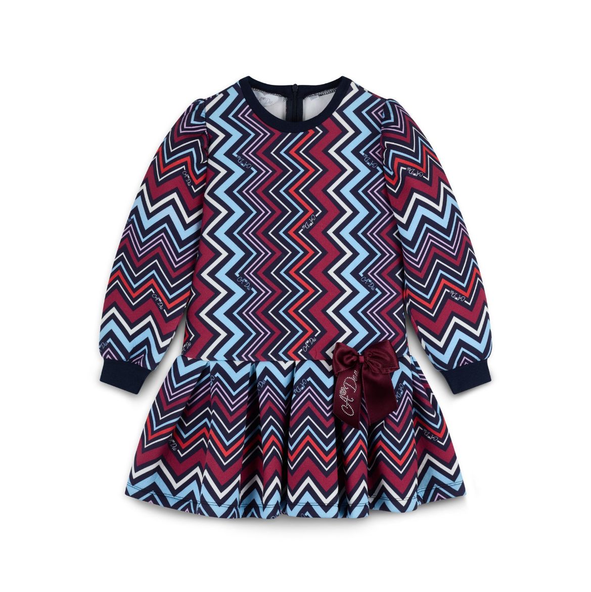 Picture of A Dee Cora Navy Chevron Print Dress