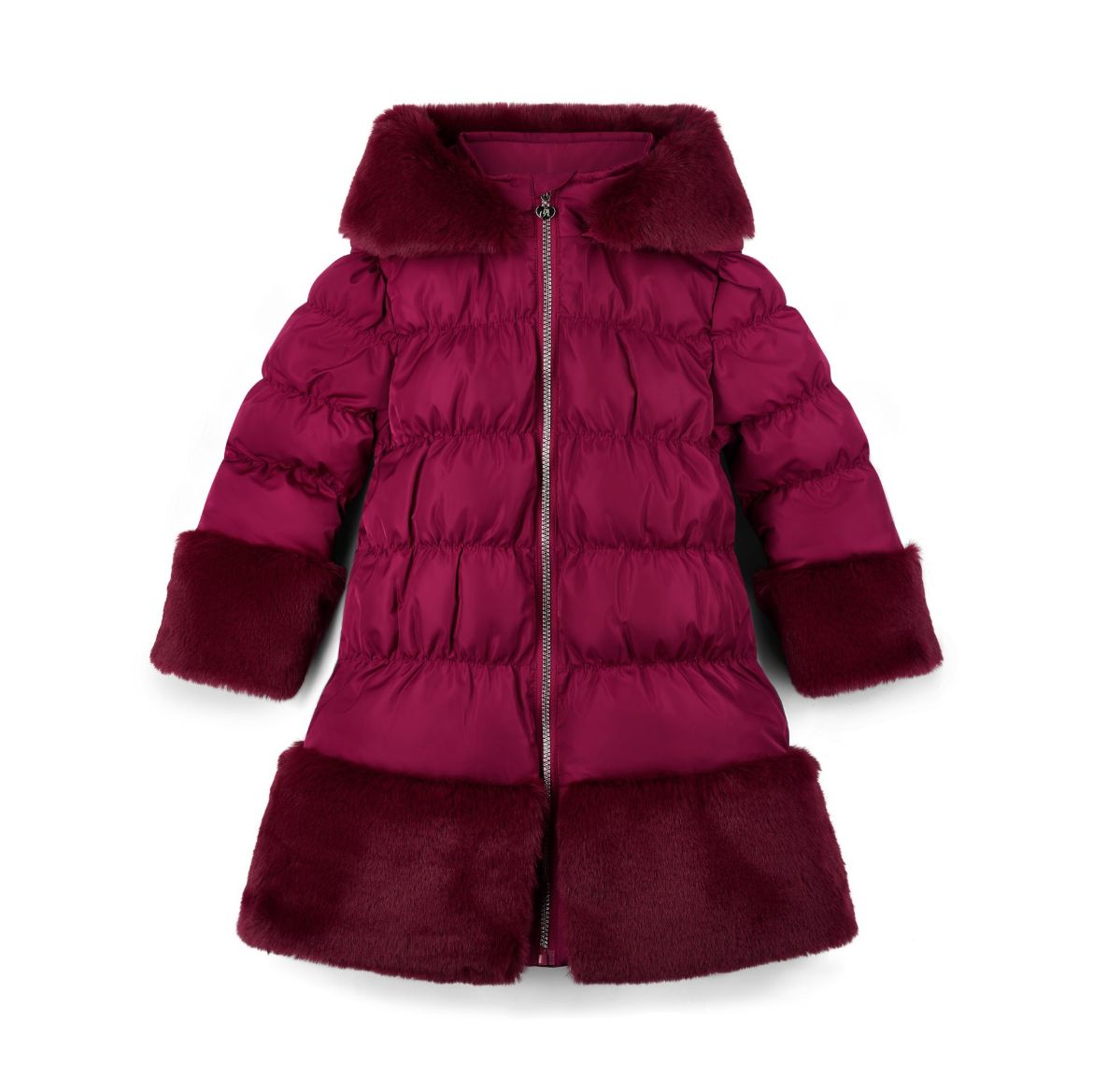 Picture of A Dee Aurora Deep Cherry Fur Trim Jacket