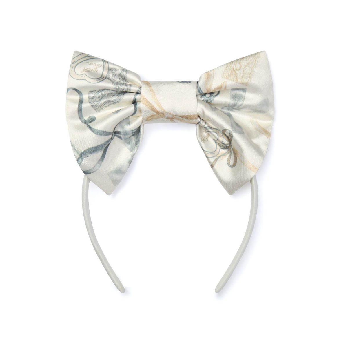 Picture of A Dee Allie White Printed Bow Headband