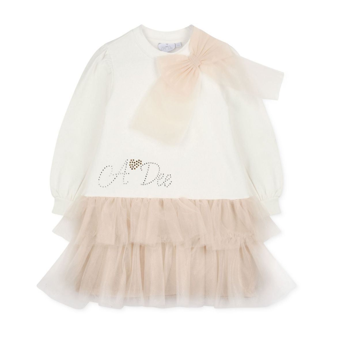 Picture of A Dee Brandy White Tulle bow Dress