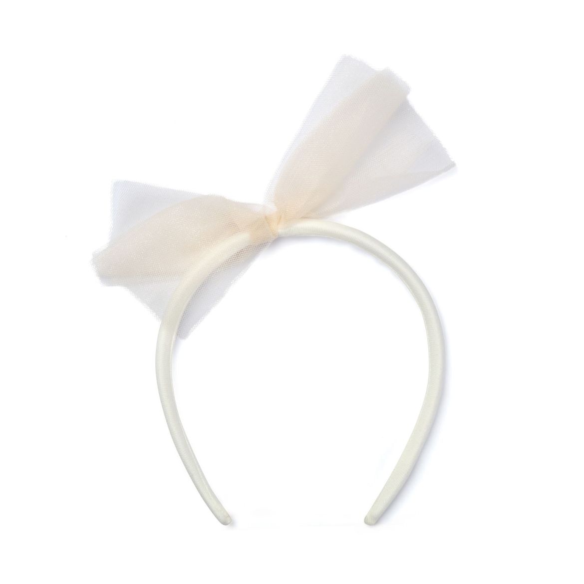 Picture of A Dee Brynn Beige Tulle Bow Headband
