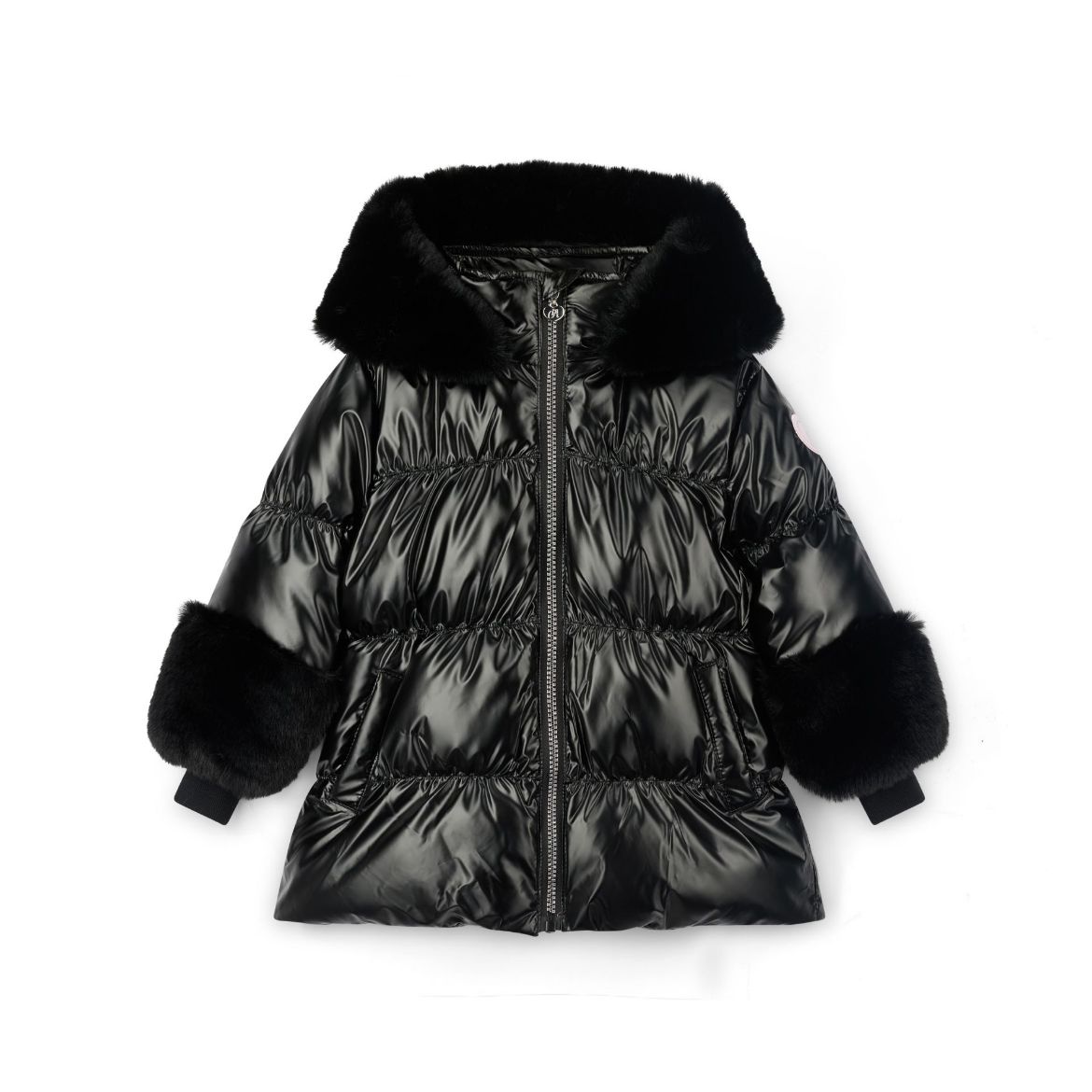 Picture of A Dee Avery Black Short Fur Trim Jacket