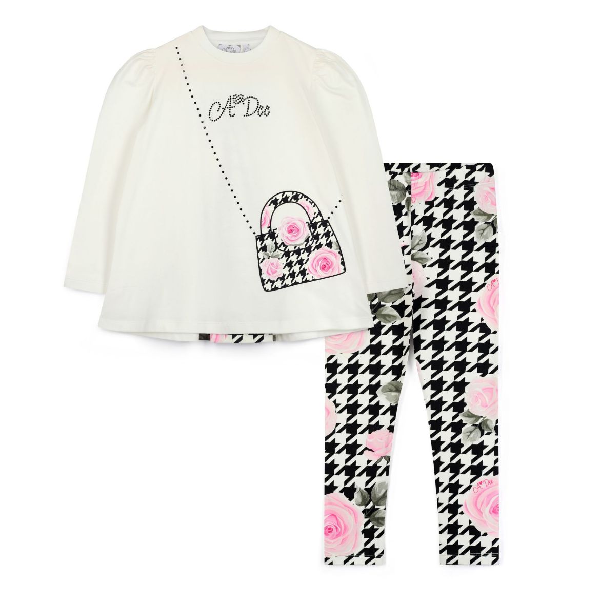 Picture of A Dee Arabella White Houndstooth Print Legging Set 