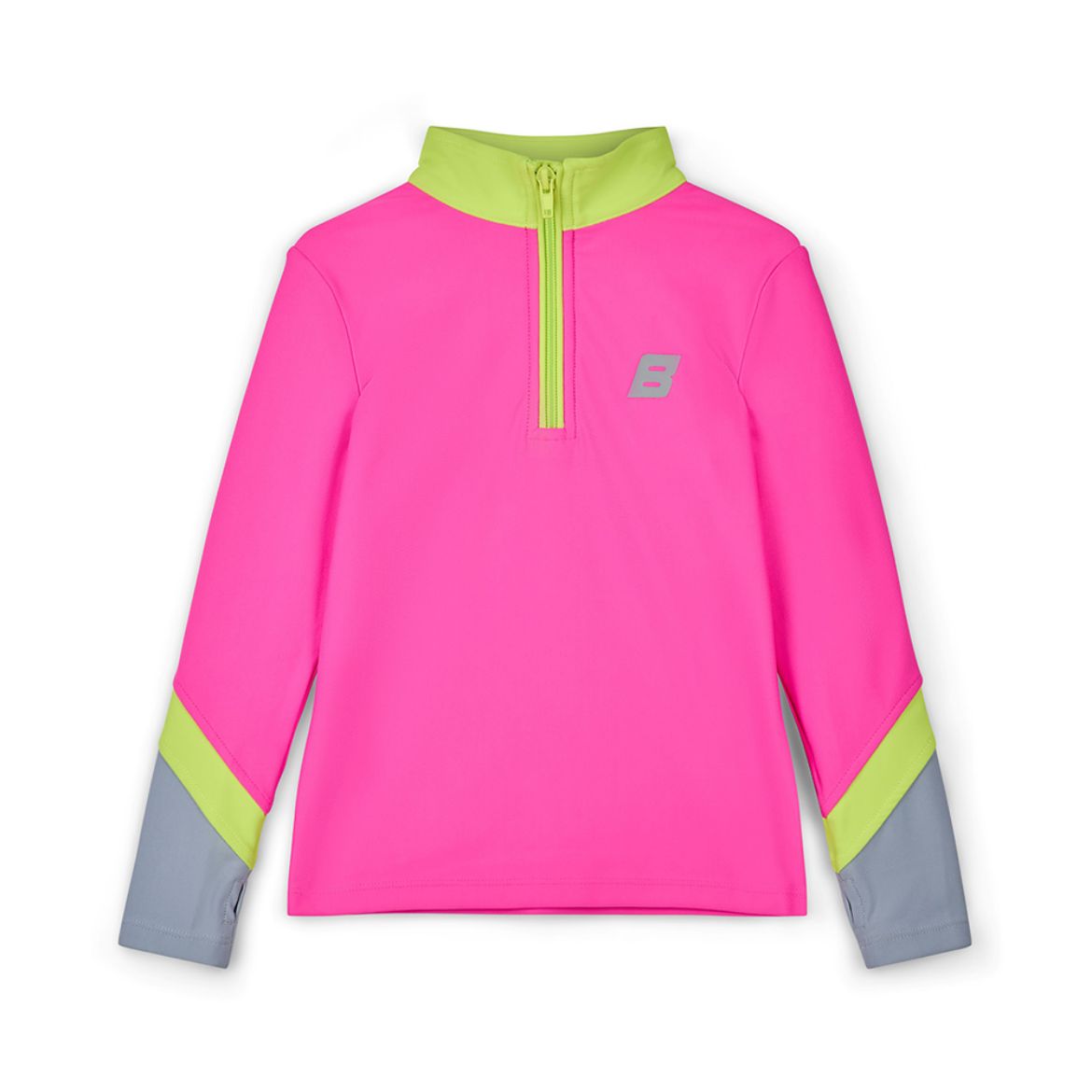 Picture of Bonini Motion Hot Pink Colour Block Quarter Zip