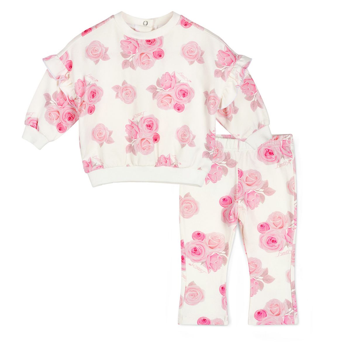 Picture of Little A Dakota White Rose Print Tracksuit
