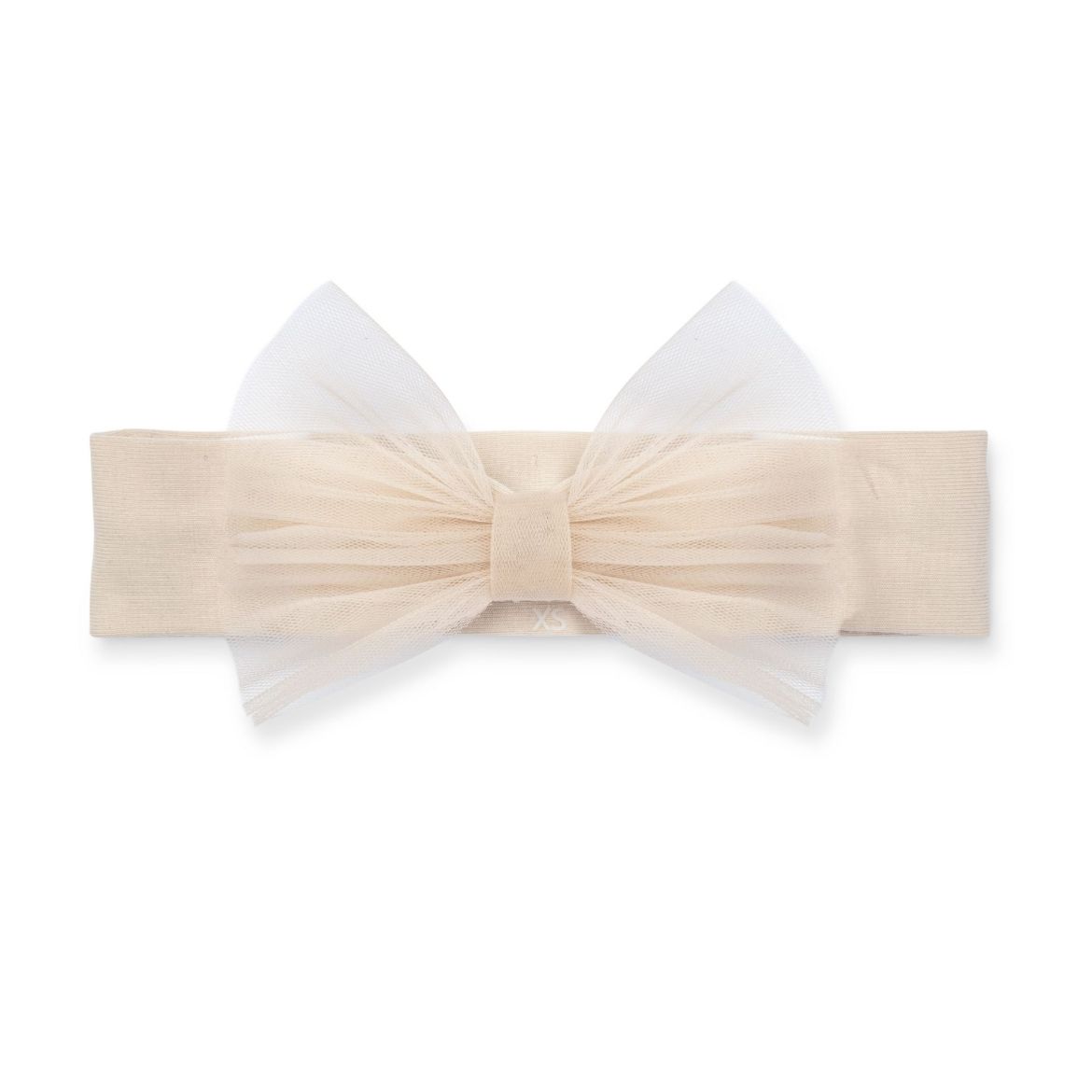 Picture of Little A Elena Beige Tulle Bow Headband