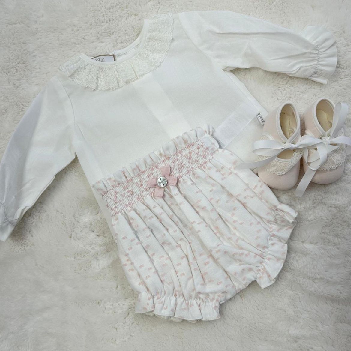 Picture of Paz Rodriguez Girls Pink & White 2 Piece Set