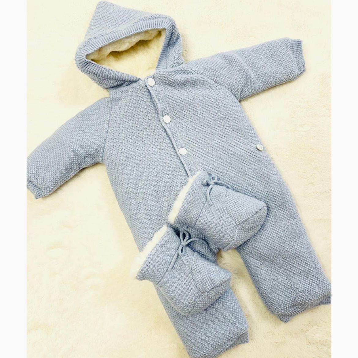 Picture of Paz Rodriguez Boys Blue Snowsuit & Booties