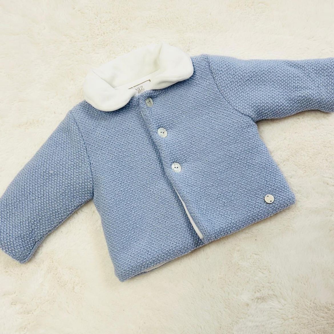 Picture of Paz Rodriguez Boys Blue Knitted Coat