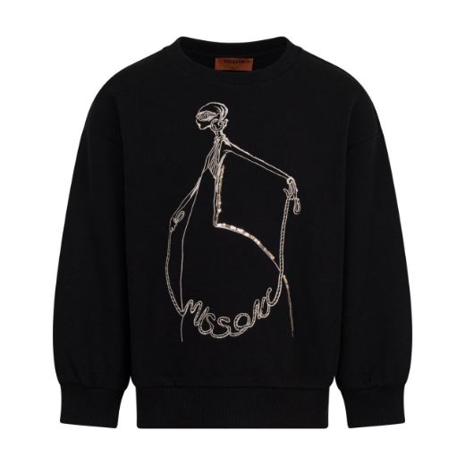Picture of Missoni Girls Black & Ivory Jumper & Legging Set