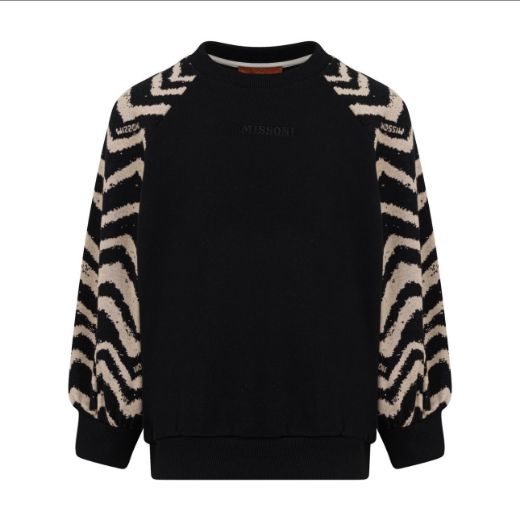 Picture of Missoni Girls Black & Ivory Jumper & Skirt Set