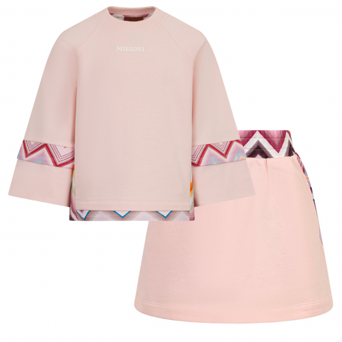 Picture of Missoni Girls Pink/Multicolor Jumper & Skirt Set