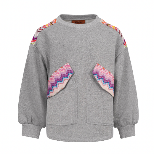 Picture of MIssoni Girls Grey/Multicolour Jumper & Skort Set