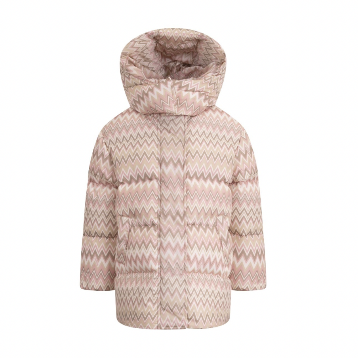 Picture of Missoni Girls Pink/Beige Puffer Coat