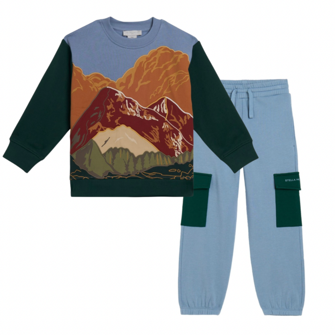 Picture of Stella Mc Cartney Boys Blue 2 Piece Jogger Set