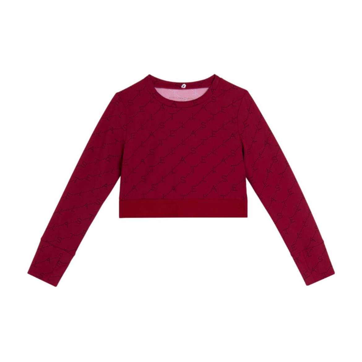Picture of Stella Mc Cartney Girls Burgundy Print Long Sleeve Top