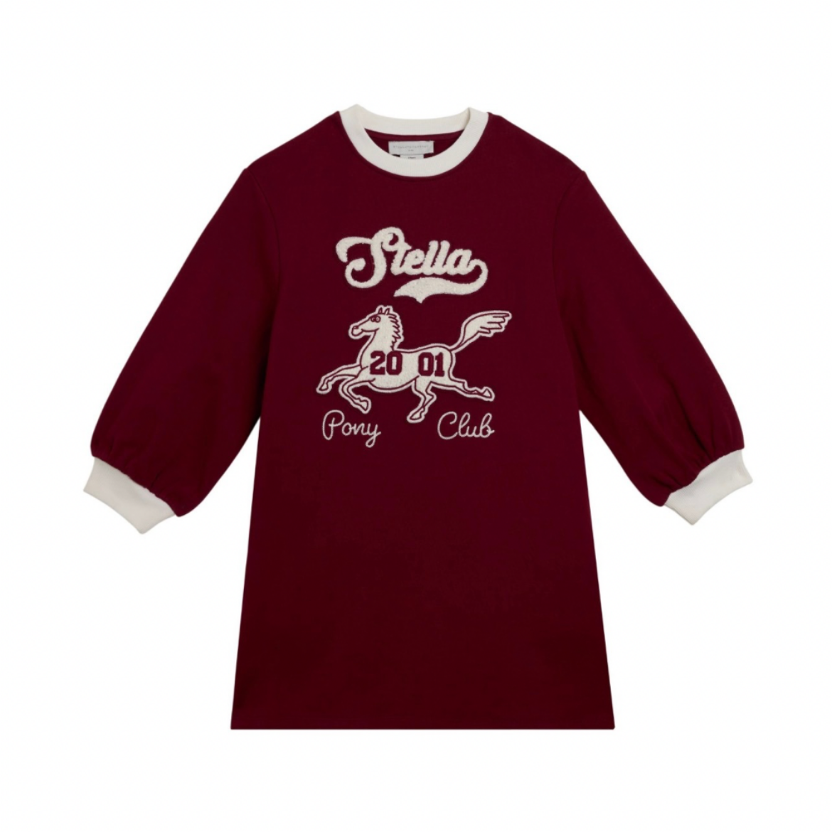 Picture of Stella Mc Cartney Girls Burgundy Motif Dress